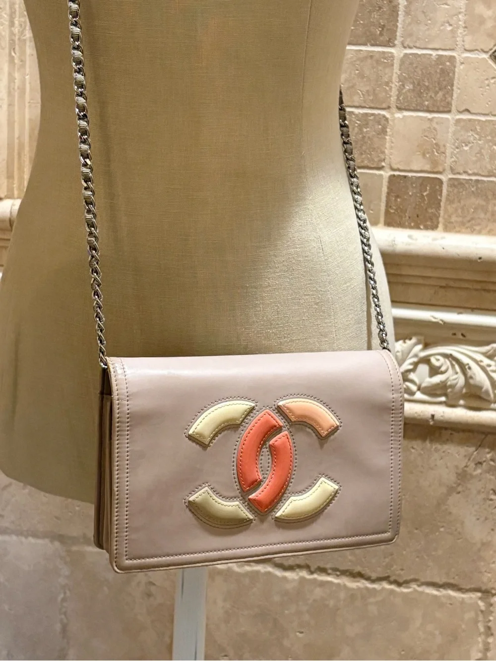 Chanel 2012 Vinyl Lipstick Wallet on chain